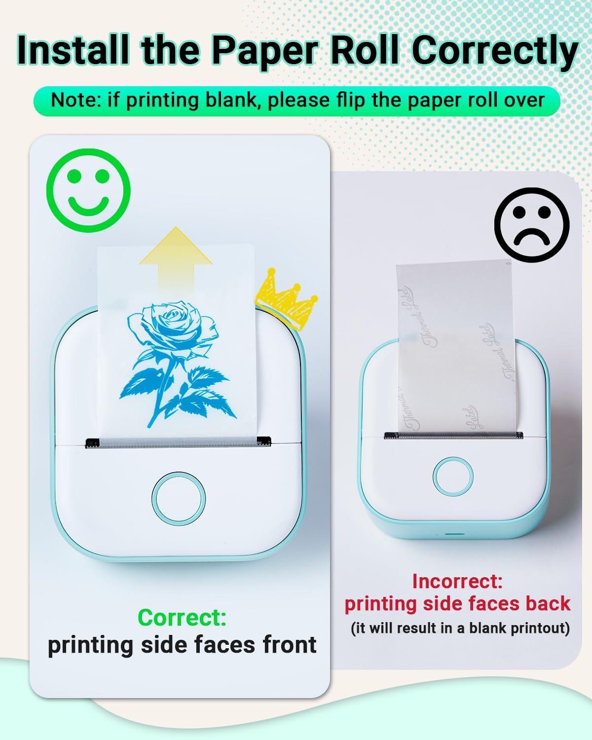 Sticker Printer - T02 Mini Printer Print Pods Portable Thermal Inkless Sticker Maker Machine Bluetooth Pocket Impresora Portátil Instant Print for Study Graphics, Anatomical Diagrams,Students
